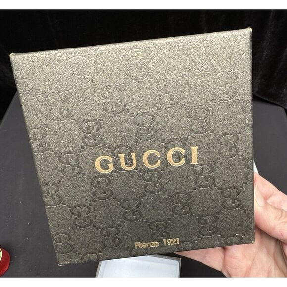 Vintage GUCCI Small EMPTY Brown Box Firenze 1921 -115cm - Picture 1 of 9